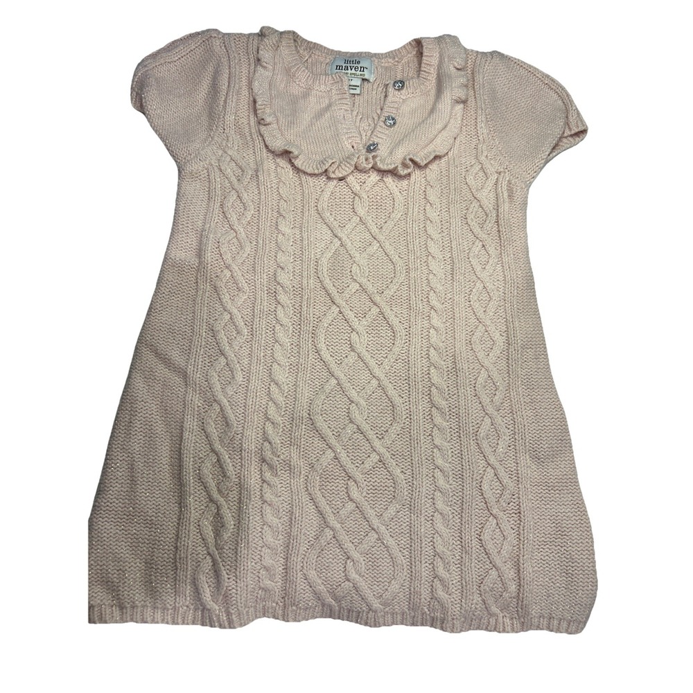 Toddler Girl Sweater Dress Pink‎ Sparkle 4T Little Maven Knit